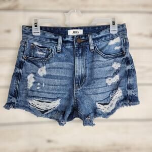 JBD Just Black Denim Distressed Raw Hem Shorts Size Medium Summer Beach